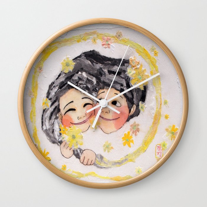 The Chrysanthemum Tea Wall Clock