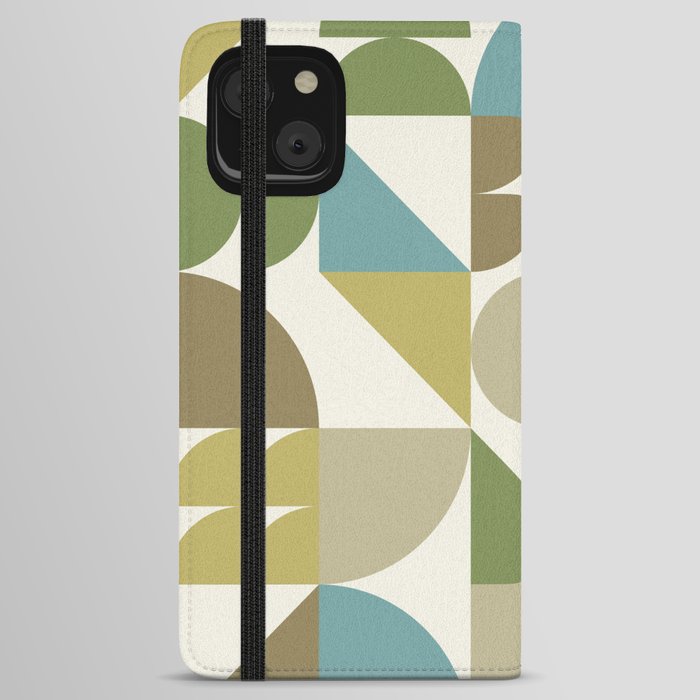 Geometrical modern classic shapes composition 23 iPhone Wallet Case