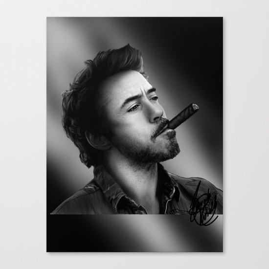 David's Portrait #2 Robert Downey Junior Canvas Print