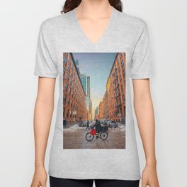 New York City Street Collage V Neck T Shirt