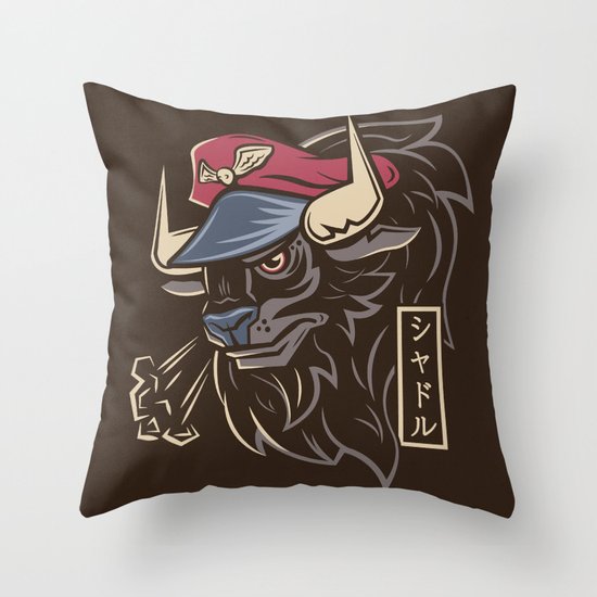 Master Bison Throw Pillow