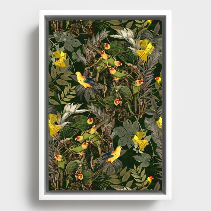 Floral and Birds XXXVI Framed Canvas
