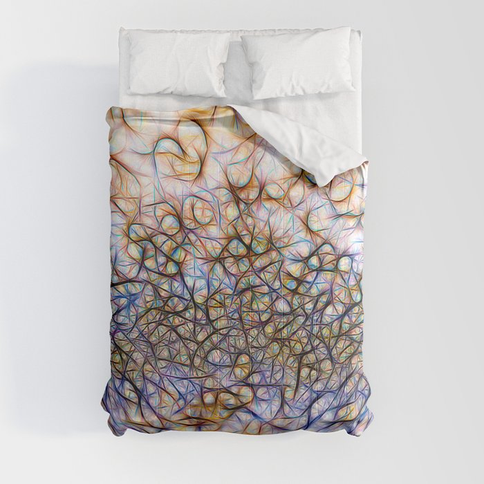 Dramatic Abstraction With Swirls Comforter