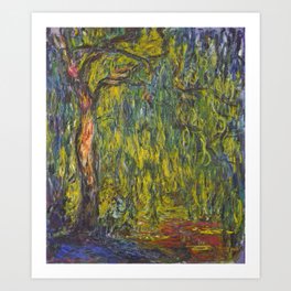 Claude Monet  -  Weeping Willow Art Print