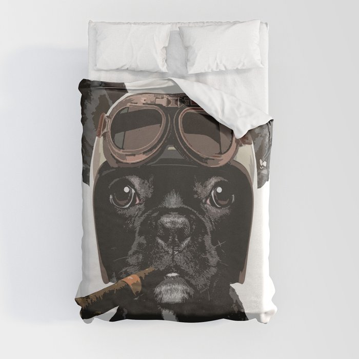 French bulldog Patrol Duvet Cover