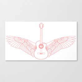 Flying Guitar. Canvas Print