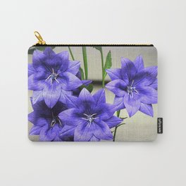 Star Beauty in Blue Carry-All Pouch | Blue, Digital Manipulation, Flower, Vignette, Plant, Photo, Nature, Macro, Digital, Color 