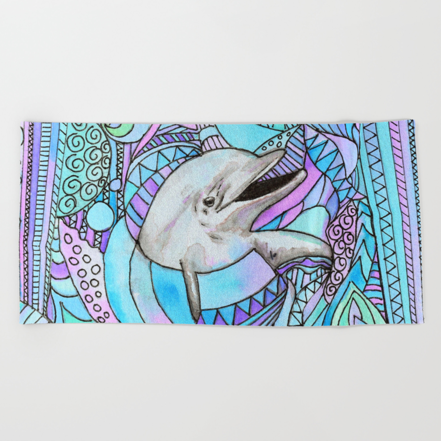 dolphin beach towel
