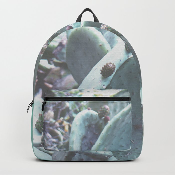 Green Flowering Cacti Backpack