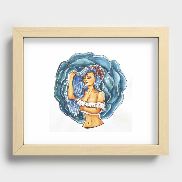 Blue Tranquility Recessed Framed Print