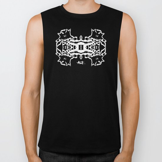 ghost white Biker Tank