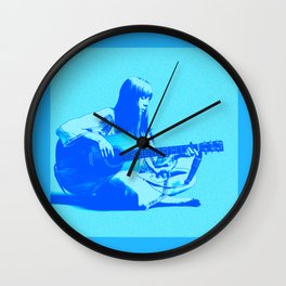Blue Songbird Joni Mitchell Wall Clock | Musician, Painting, Portrait, Love, Songwriter, Hippie, California, Music, People, Folk 