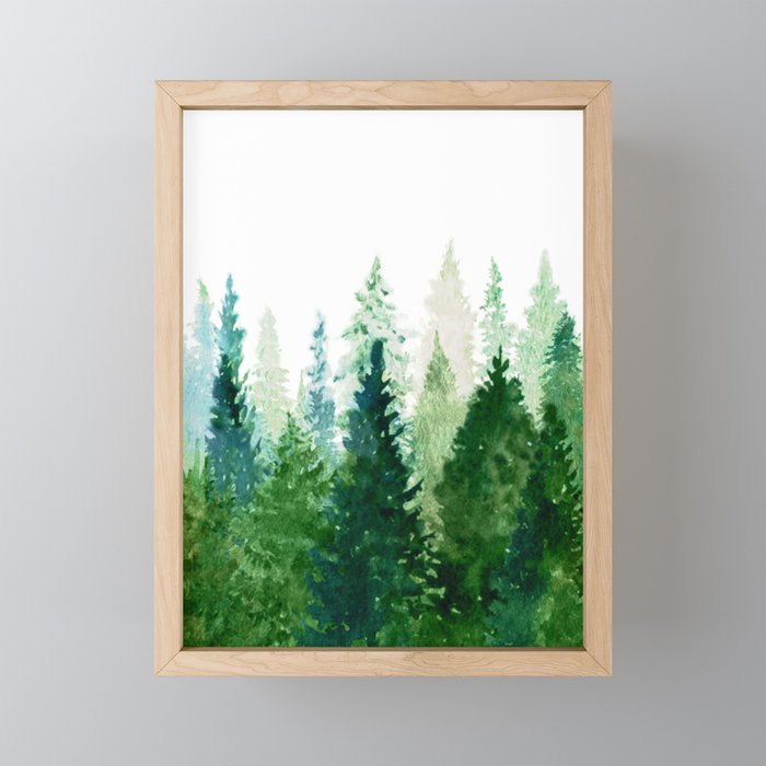Pine Trees 2 Framed Mini Art Print