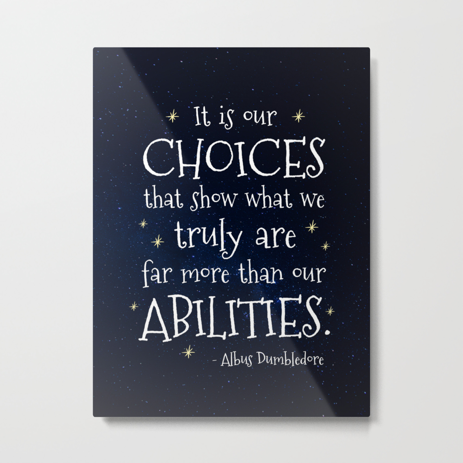 It Is Our Choices That Show What We Truly Are - Hp2 Dumbledore Quote Metal Print By Daniela Enriquez | Society6