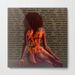 Black Lives Matter Metal Print | Saytheirnames, Blacklivesmatter, Blackartist, Activistart, Protest, Blm, Digital, Georgefloyd, Painting 
