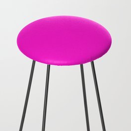 From The Crayon Box – Hot Magenta - Bright Neon Pink Purple Solid Color Counter Stool