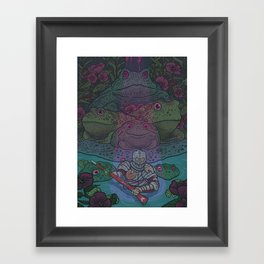 Frog Knight Framed Art Print