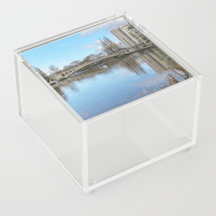 The Thames Path At Reading Bridge Acrylic Box