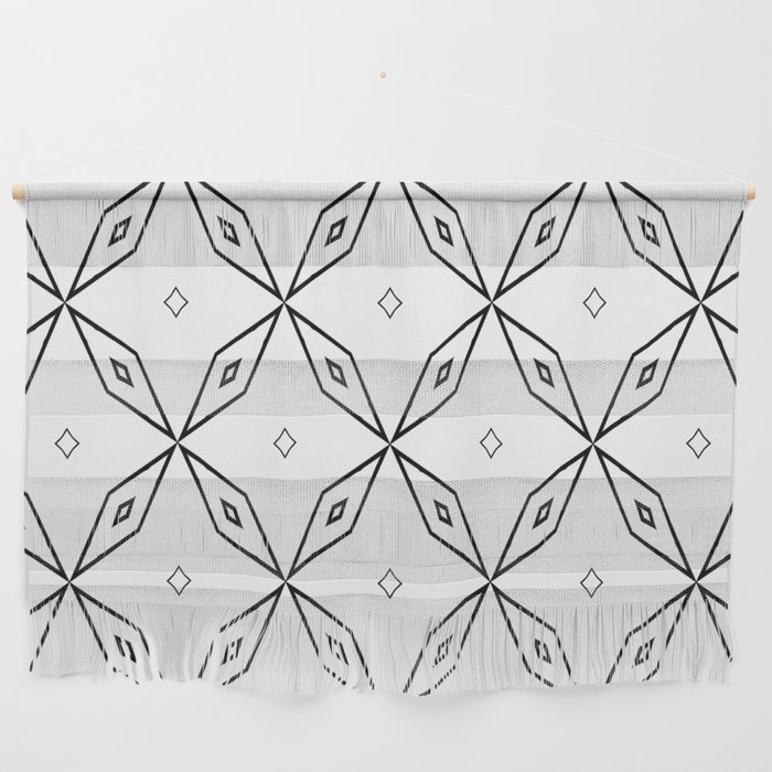 Black and White Minimalistic Pattern Wall Hanging