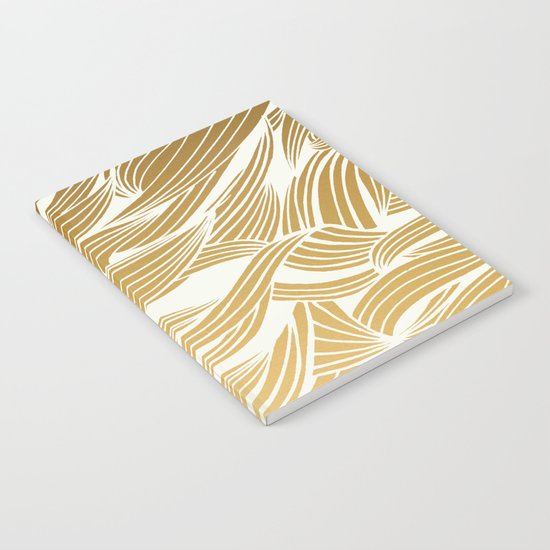 Gold & White Pattern Notebook