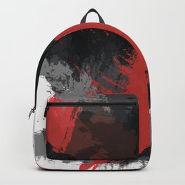 Red and Black Paint Splash Backpack