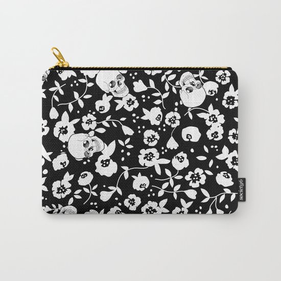 Skull Flowers Carry-All Pouch