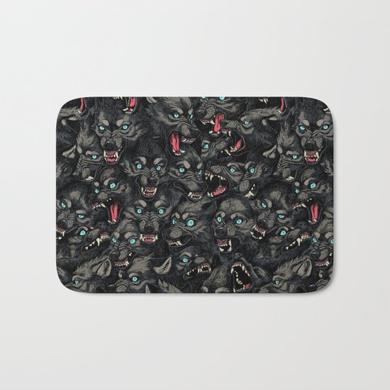 Wolf Pack Pattern Bath Mat