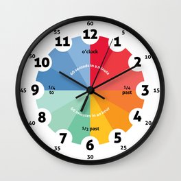 Learning clock, classroom, teacher gifts, educational, nursery Wall Clock