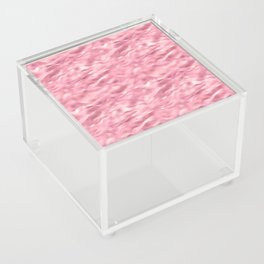 Glam Pink Metallic Waves Texture Acrylic Box