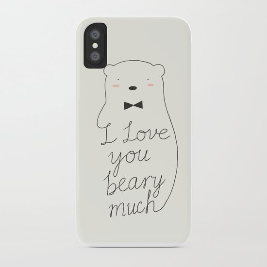 I love your beary much iPhone Case