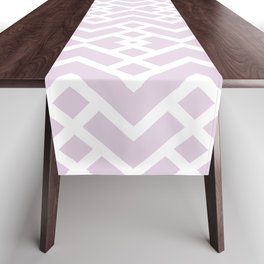 Pastel Purple and White Tessellation Pattern 25 - 2022 Color of the Year Lilac Lane 1002-4B Table Runner