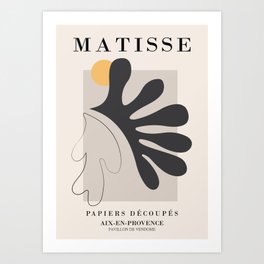 Matisse Cutouts Style - Abstract Leaf Cutout Art Print