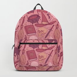 Witch Supplies in Dusty Rose Backpack