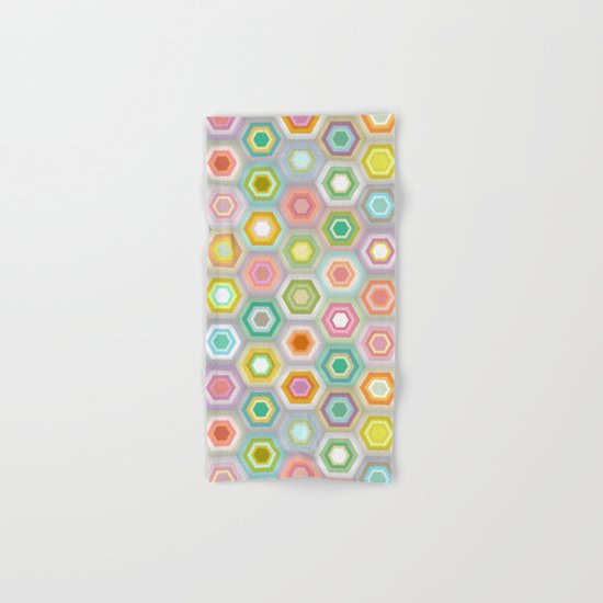 granny pastel hex Hand & Bath Towel
