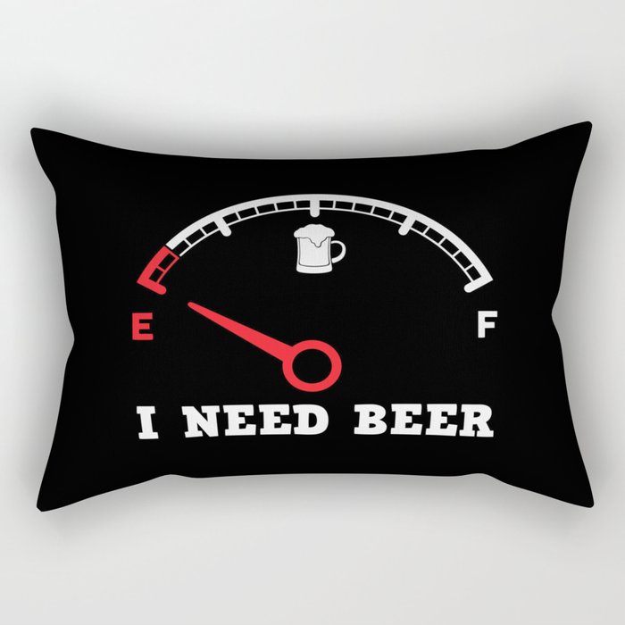 I Need Beer Funny Rectangular Pillow