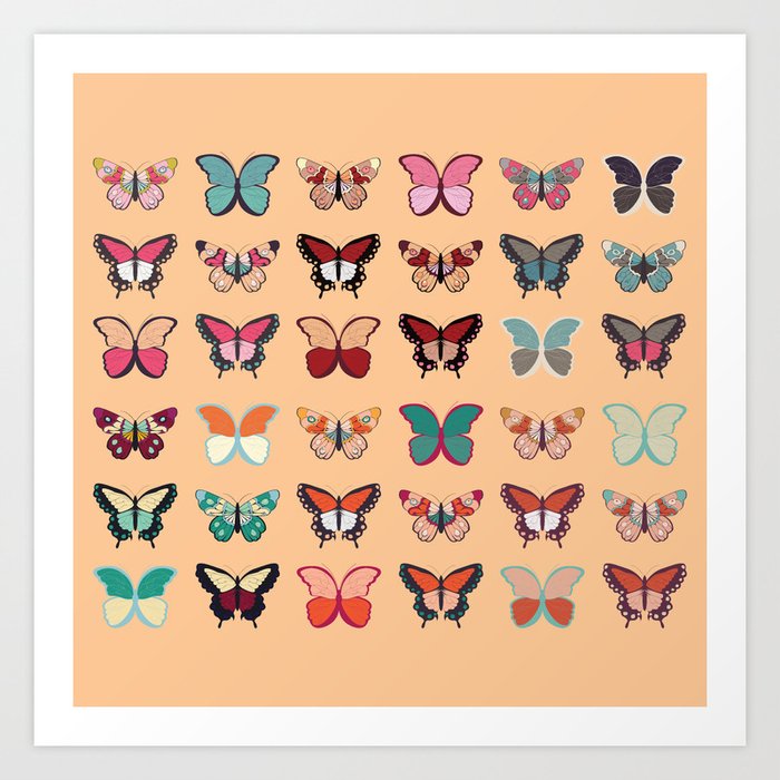 Butterflies collection 02 Art Print