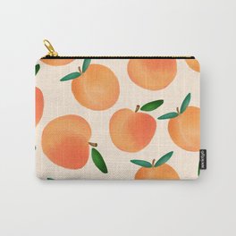 Peachy Carry-All Pouch | Orange, Apricot, Painting, Pattern, Vibes, Peachy, Fruit, Organic, Digital, Salad 