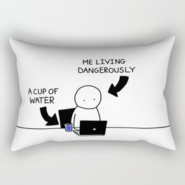Living Dangerously Rectangular Pillow