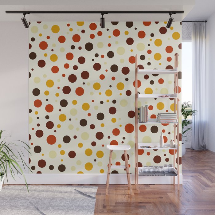 Abstract multicolored seamless pattern in polka dot Wall Mural