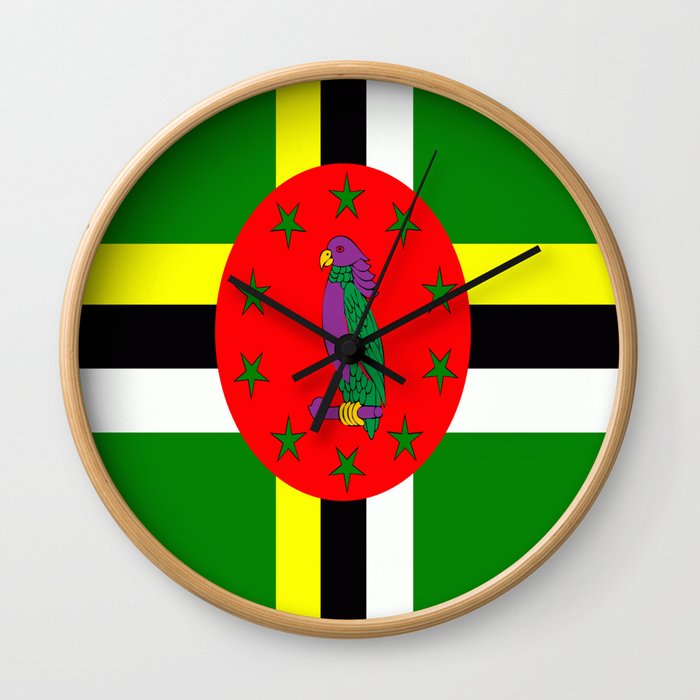. Flag of Dominica Wall Clock