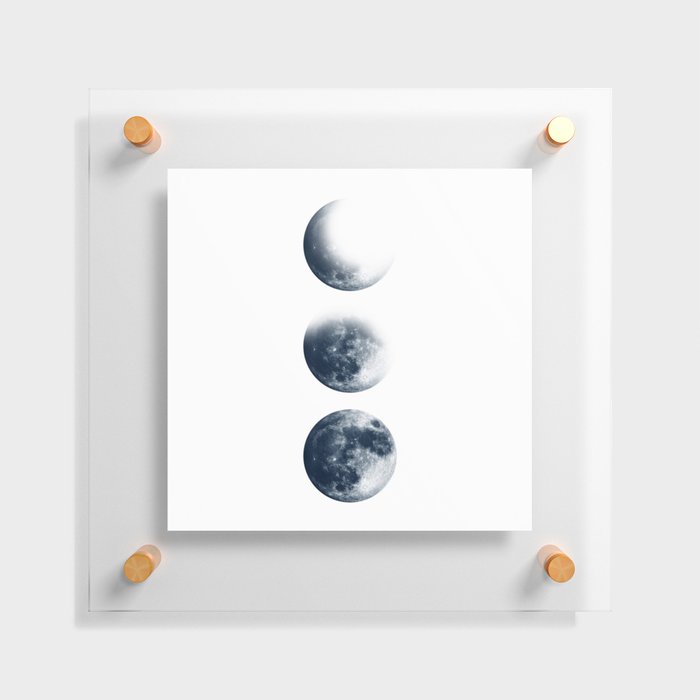 Moon Phases | Classic Blue | Watercolor | Illustration |  Astrology | Moon Floating Acrylic Print