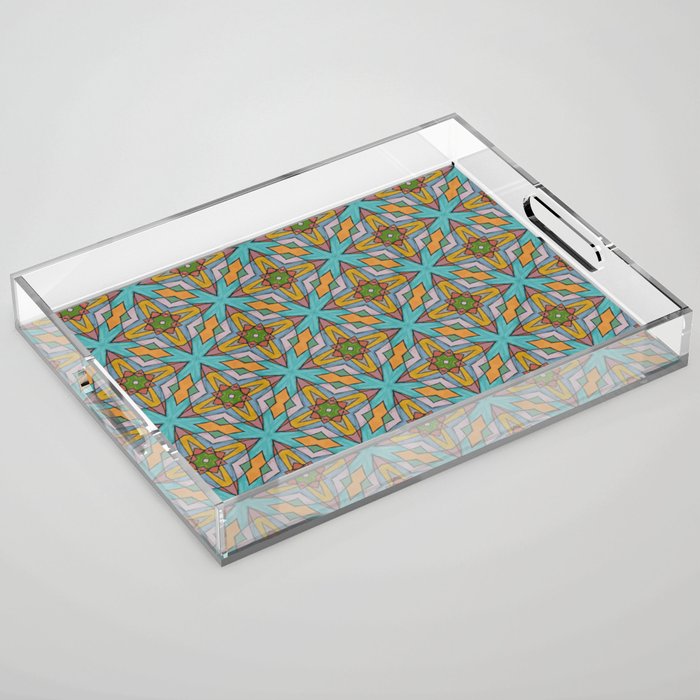 Cheerful painted pattern Acrylic Tray