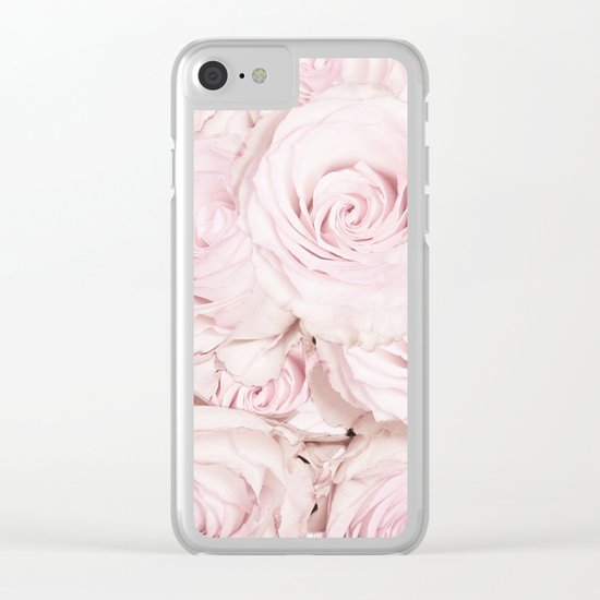 Roses have thorns- Floral Flower Pink Rose Flowers on #Society6 Clear iPhone Case