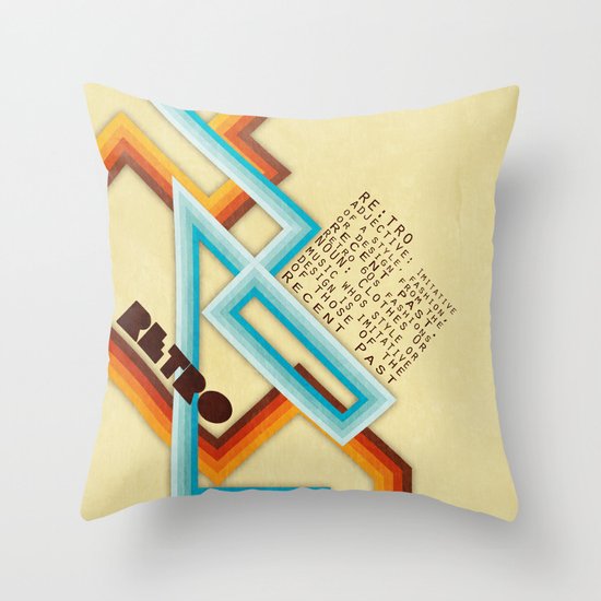 Retro Meaning Throw Pillow