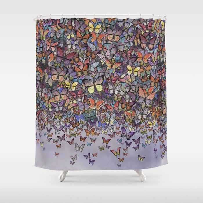 butterfly cascade Shower Curtain