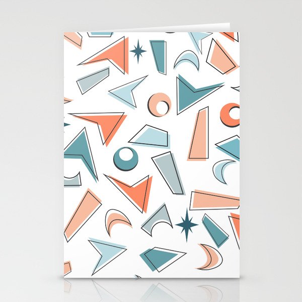 Fun mid century modern shapes Stationery Cards