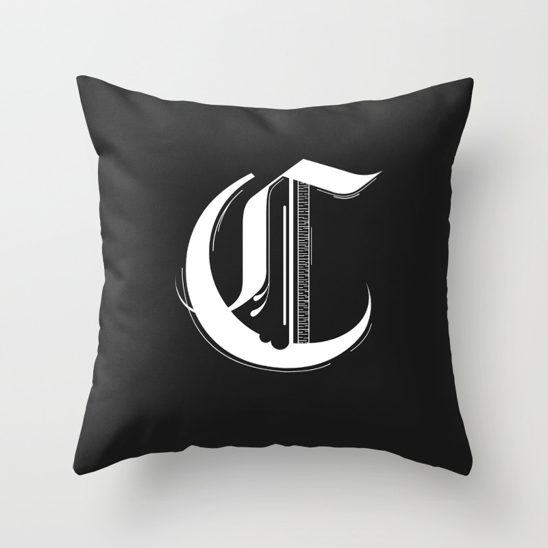 Letter C Throw Pillow By Andrea Mendez Society6