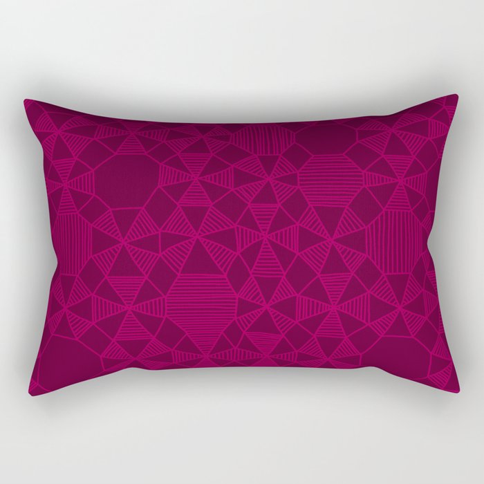 Abstract Minimalism in Raspberry Rectangular Pillow
