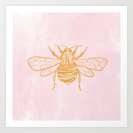 light pink bumblebee Art Print