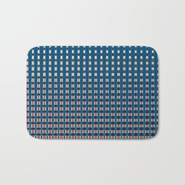 Magenta And Blue Check Gradient Bath Mat | Aubergine, Cerulean, Graphicdesign, Pink, Geometric, Line, Digital, Navyblue, Grid, Violet 